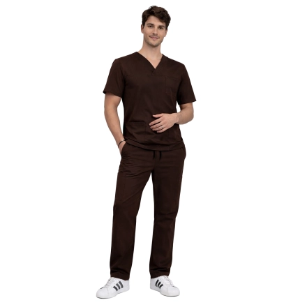 Komplet medyczny męski czekoladowy BASIC PREMIUM roz. XXL